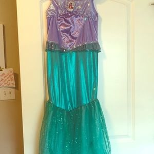 Little Mermaid dress-up gown with wand
